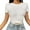 White, variant on Going Out Tops for Women T Shirt Slim Cropped Short Sleeve Open Back Blouse,Black,S