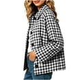 thumbnail image 5 of AloohaidyvioNo Boundaries Fall Jackets for Women Lightweight Trendy Casual Button Down Plaid Jacket, 5 of 7