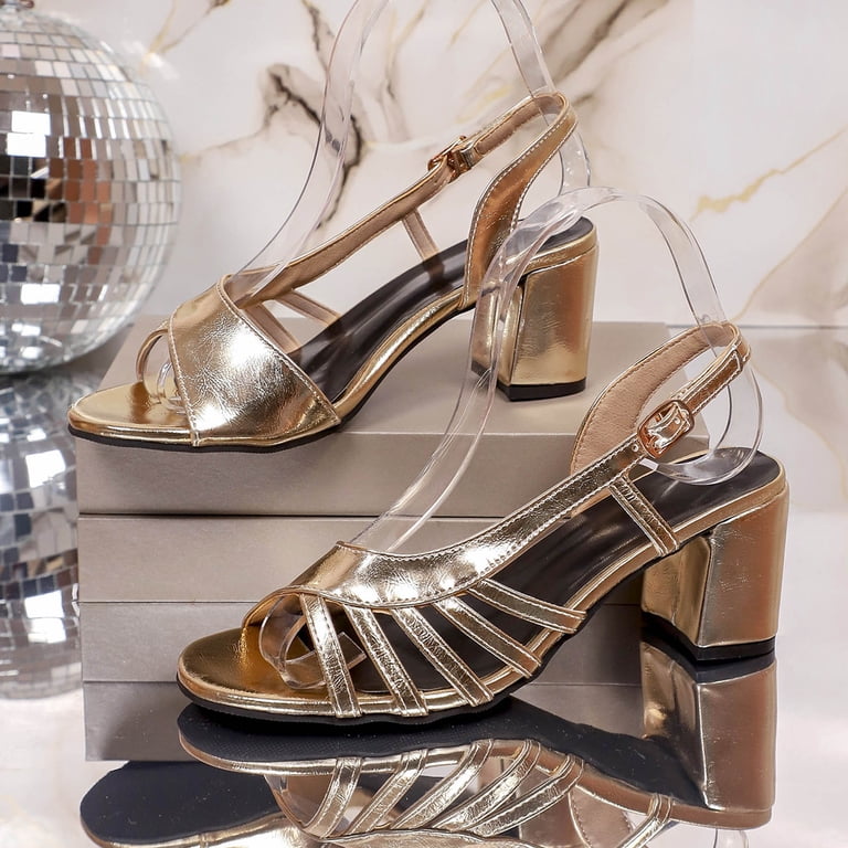 women gold dress shoes Light colored synthetic sole Shoes Heels Gold Heels Gold