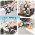 thumbnail image 2 of Yayeee 6 Pack Kitchen Dish Cloths Set for Washing Soft Drying Absorbent Microfiber Towels, Blue Cubes, 2 of 9