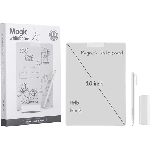 10" - The Ultimate Reusable Notebook | Zero-Waste Magnetic Writing Board for Adults, Office, Cleanroom & Eco-Conscious Homes | Paper-Feel Tablet for Sketches & Lists(8  Years & Adults)