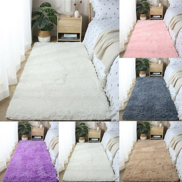 pstuiky Soft Modern Area Rug Polyester Suede Carpet Super Soft Floor Mat 31.5X63In Runner Living Room Bedroom Decor Non-Slip Design