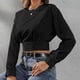 thumbnail image 2 of Tops para mujer Camisas Blusas Elegantes Camisas casuales de manga larga Moda Cómoda Blusa de cuello redondo de color sólido Odeerbi ODB-5, 2 of 7