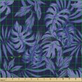 thumbnail image 2 of Ambesonne Tropical Fabric by the Yard Upholstery, Night Jungle Panther Eyes, 3 Yards, Blue Violet Indigo, 2 of 5