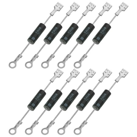 DINHEAROM 10Pcs Household Microwave Oven Diode with Overload Protection Abs Kitchen Use