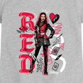 thumbnail image 2 of Descendants 5 - Red Hand Drawn Sketch - Youth Girls Fitted Short Sleeve T-Shirt, 2 of 4