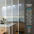 thumbnail image 3 of Luxrite 1 inch Square LED Recessed Lighting with J-Box 7W 5 Color Option 2700K-5000K 500 Lumens Wet Rated - Black 4-Pack, 3 of 7