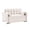 Creamy White-1, variant on Bellemave Sleeper Sofa Bed 3-in-1 Convertible Couch with Pullout Bed, Futon 2-Seater Loveseat with Toss Pillows and Storage Pockets, 3 Level Adjustable Backrest Sofa for Living Room (Black)