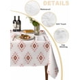 thumbnail image 3 of White Boho Geometric Tablecloth Rectangle Table Cloths 54x108, Waterproof Tablecloth Outdoor Table Cloth, Modern Simple Aztec Ethnic Pattern Washable Table Cover for Kitchen Dinning Party, 3 of 8