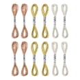 thumbnail image 1 of Uxcell 12 Madejas de Hilo de Bordado, Hilo de Bordado Metálico Bronce/Plata/Dorado Claro, 1 of 6