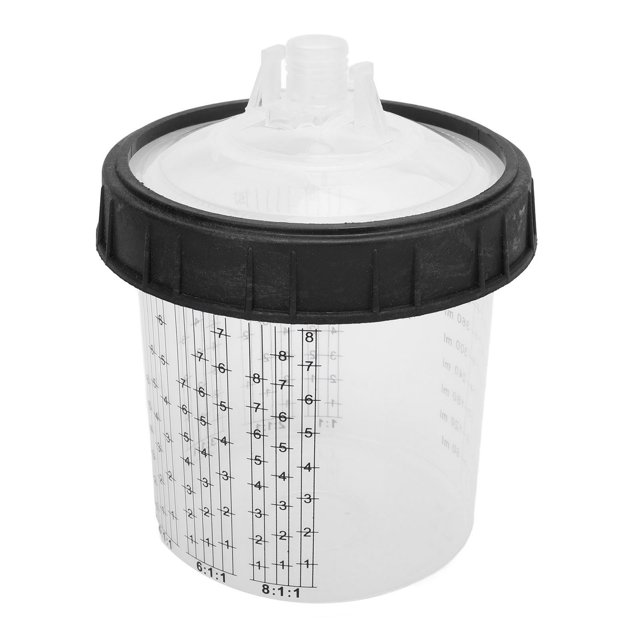 Automotive Paint Sprayer Mixing Cup Kit Sealing Ring Lids System ABS Material