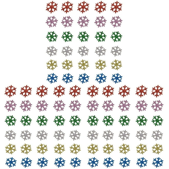 Masteelf 180 pcs DIY Glitter Snowflake Patch Christmas Cloth Applique Handcraft Accessories