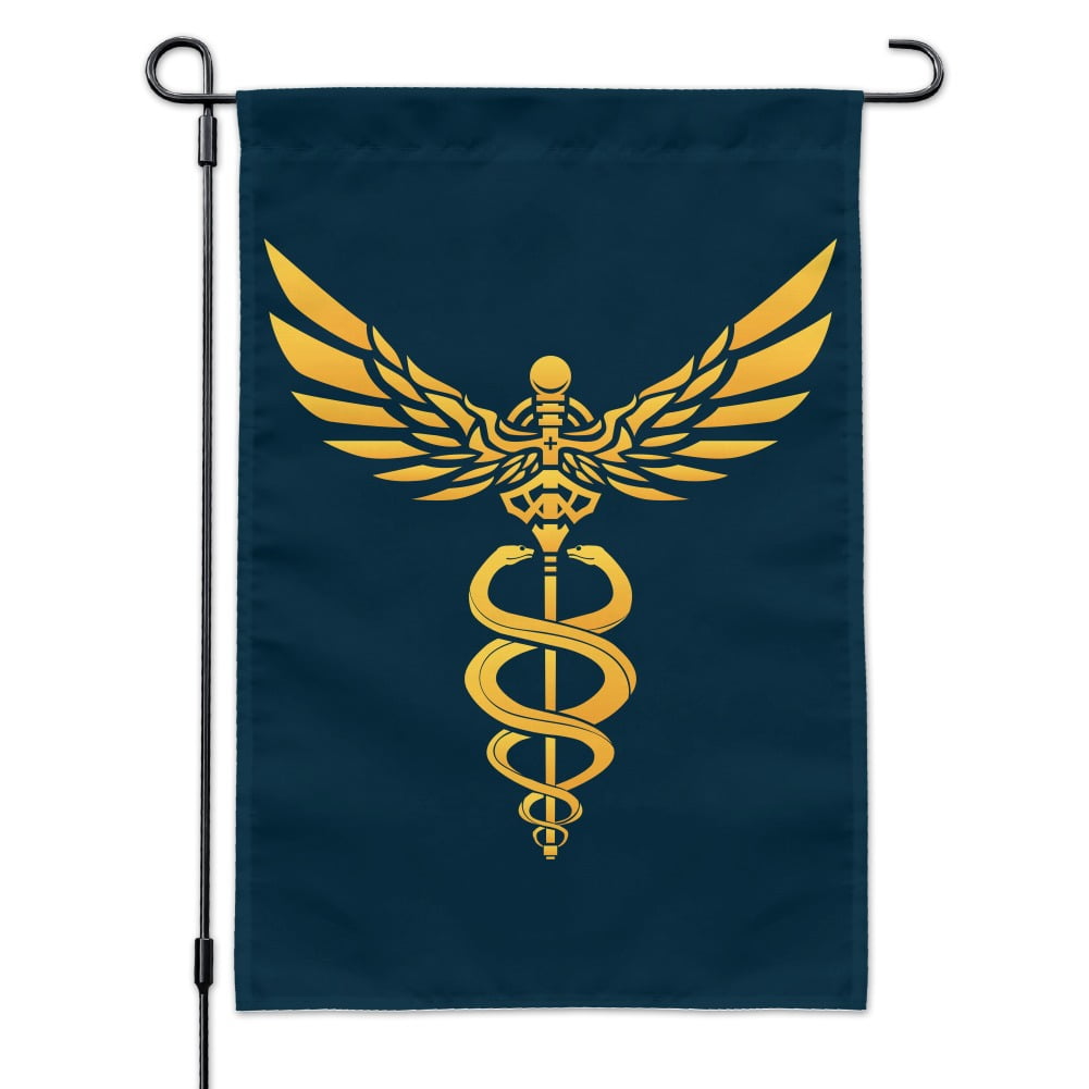 Caduceus Medical Symbol Doctor Nurse EMT Garden Yard Flag