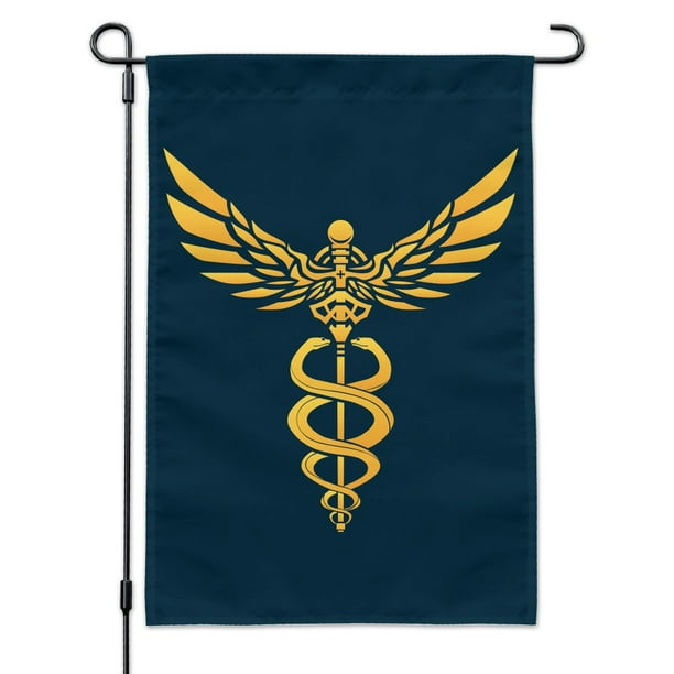 Caduceus Medical Symbol Doctor Nurse EMT Garden Yard Flag