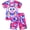 Big Eye Owl, variant on WIBACKER 3-10Y Short Sleeve Pajamas Set for Kids Girls Rainbow Unicorn Shirt and Shorts 2pcs Summer Sleepwear Pjs