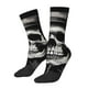 thumbnail image 1 of Balery Black White Hat Skull Calcetas Largas con Estampado para Hombre y Mujer – Suaves y Transpirables, Talla Única (US 5-11), 1 of 6