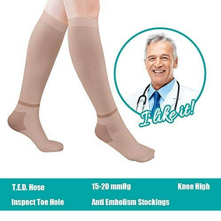 Ted Hose Compression Stockings, Thigh high Compression Socks Men and Women  15-20 mmHg, Anti Embolism Stockings Post Surgery – ted Hose Stockings Thigh