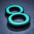 thumbnail image 1 of Glow in the Dark House Numbers - Aqua / Solar Powered House Numbers - Aqua, 1 of 1