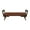 Cognac#25, variant on 52" Mid Century Bench with Walnut Wood Leg(Not Include Sofa),Channeled Upholstered Footrest Stool for Kitchen,Living Room,Bedroom,Entryway,End of Bed. PU Cognac,Light Brown,Living Room Ottom