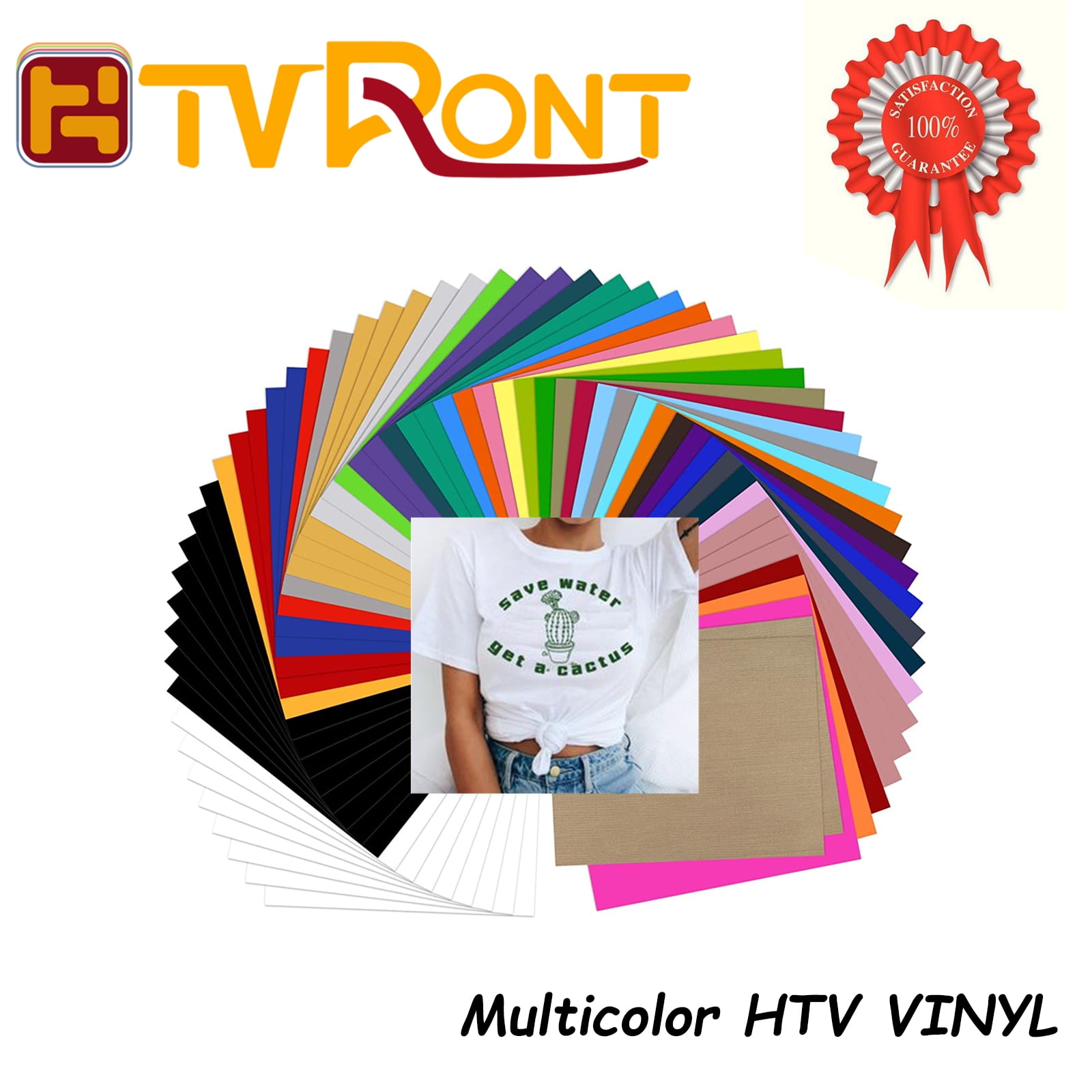 HTVRONT 90 Sheets 12" x 10" HTV Heat Transfer Vinyl Bundles Iron on for T-Shirts, Easy Transfers