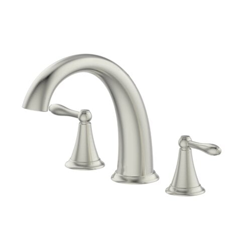 Ultra Faucets Contour Double Handle Deck Mounted Roman Tub Faucet Walmart Com Walmart Com