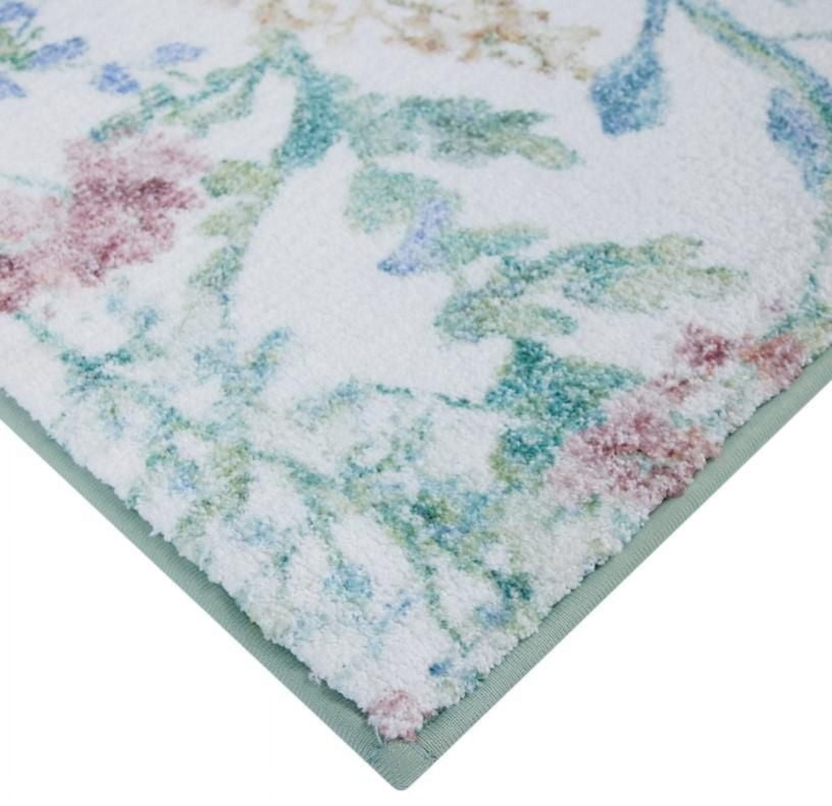 Ensemble de tapis de bain 2 pièces à imprimé numérique floral pastel hometrends 17 po x 24 po / 20 po x 34 po
