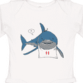 thumbnail image 4 of Inktastic Shark Dinner Boys or Girls Long Sleeve Baby Bodysuit, 4 of 5