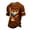 Brown, variant on Soccer Cup 2026 Jersey for Men, Crew Neck Short Sleeve Deutschland Graphic Tee with Ball & Number Print - Quick Dry Mesh Athletic Top for Match Day & Training Red L