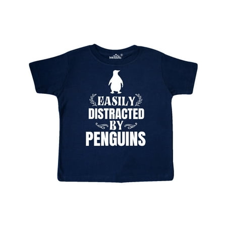 

Inktastic Easily Distracted by Penguins Gift Toddler Boy or Toddler Girl T-Shirt