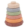 thumbnail image 1 of Stacking Nesting Ring Toy, Soft Building Circle Toy Sensory 6pcs Squeeze  For Bathroom, 1 of 8