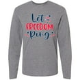 thumbnail image 3 of Inktastic 4th of July Let Freedom Ring with Stars Long Sleeve T-Shirt, 3 of 5