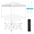 thumbnail image 4 of Kojooin 10 x 10 FT Pop Up Canopy, 3 Height Adjustable Instant Canopy with Mosquito Netting, Portable Screen Shelter with Wheeled Carry Bag, Heavy Duty Sun Shade for Patio, Backyard, 4 of 6