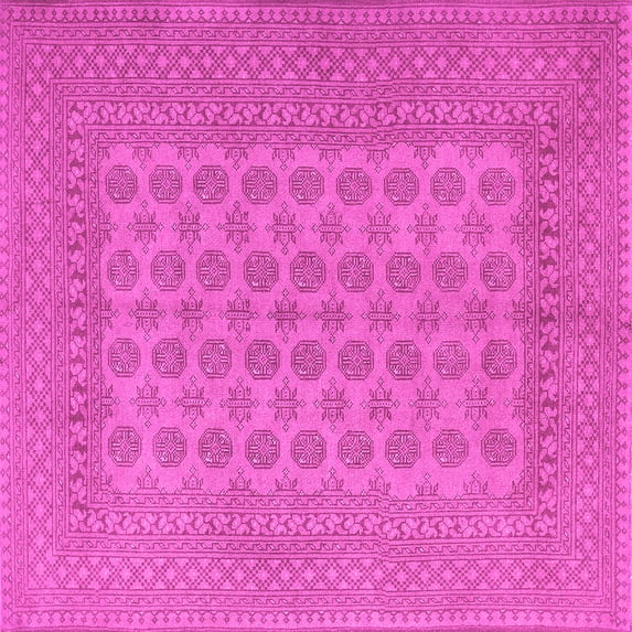 Ahgly Company Indoor Square Persian Pink Traditional Area Rugs, 6' Square