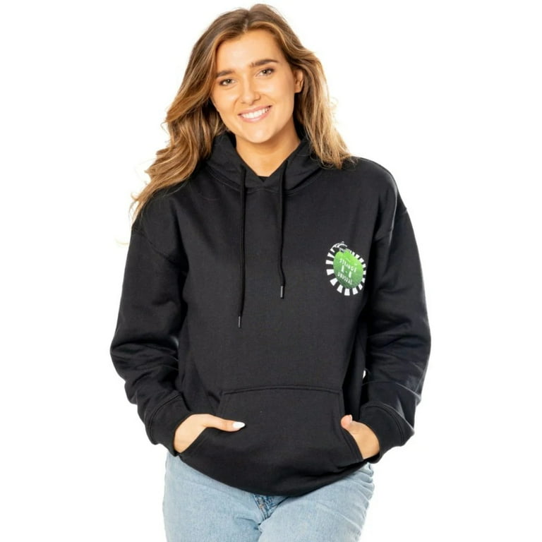 Beetlejuice Adult Unisex Black Front Back World Tour Hoodie Beetlejuice Adult Unisex Black Front Back World Tour Hoodie