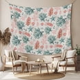 thumbnail image 2 of Sage Green Red Coral Tapestry for Bedroom Wall Hanging Tapestry, Coastal Nautical Summer Beach Ceiling Backdrop Tapestries Poster Blanket Wall Decor for Teens Room Living Room Dorm 59" x 79", 2 of 8