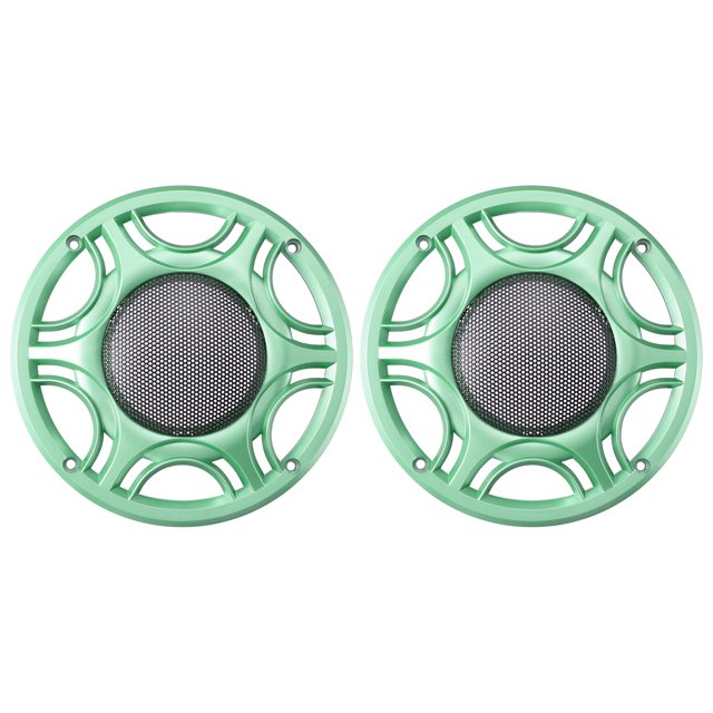 2 Piezas 6.89" Coche Metal Audio Altavoz Rejilla Cubierta Malla Verde