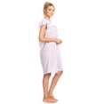thumbnail image 3 of Lati Fashion Women Nightgowns Short Sleeve Female Nightgowns & Sleepshirts Purple M, 3 of 4