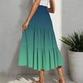 thumbnail image 4 of Maxi Skirts for Women with Slit New Womens Boho Skirt Casual Trendy Drawstring High Waist Soft Beach Outfits Loose Lounge Summer Vacation Clothes Mint Green S, 4 of 7
