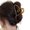 Coffee, variant on Women Hair Claw Transparent Matte Texture Heart Shape Hair Clip Back Head Shower Hair Claw Hair Accessories