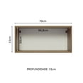 thumbnail image 3 of Alacena Gabinete Superior Cocina Madesa Lux 70cm Marrón/Negro, 3 of 5