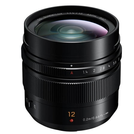 Panasonic LUMIX G Leica DG Summilux 12mm f/1.4 Aspherical Lens for Micro Four Thirds, Black
