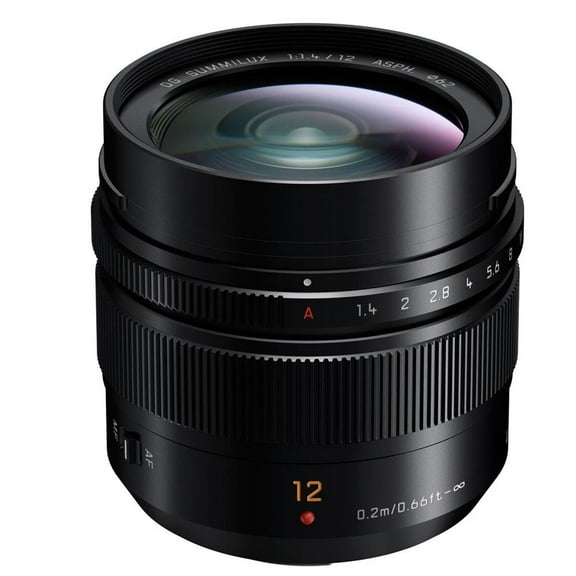 Panasonic LUMIX G Leica DG Summilux 12mm f/1.4 Aspherical Lens for Micro Four Thirds, Black