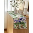 thumbnail image 5 of Table Runner 70 Inches Long for Kitchen Dining, Spring Easter Dresser Scarf Farmhouse, Dining Table Decorations for Wedding/Parties, Purple Floral Summer Botanical Rustic 13 x 70 In, 5 of 8