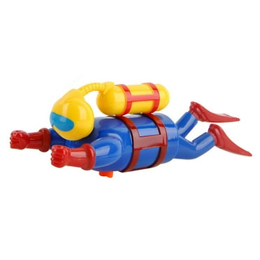 Justdolife Creative Swimming Scuba Diver Shape Wind-up Bath Toy Bathtub Toy for Kids Toddlers