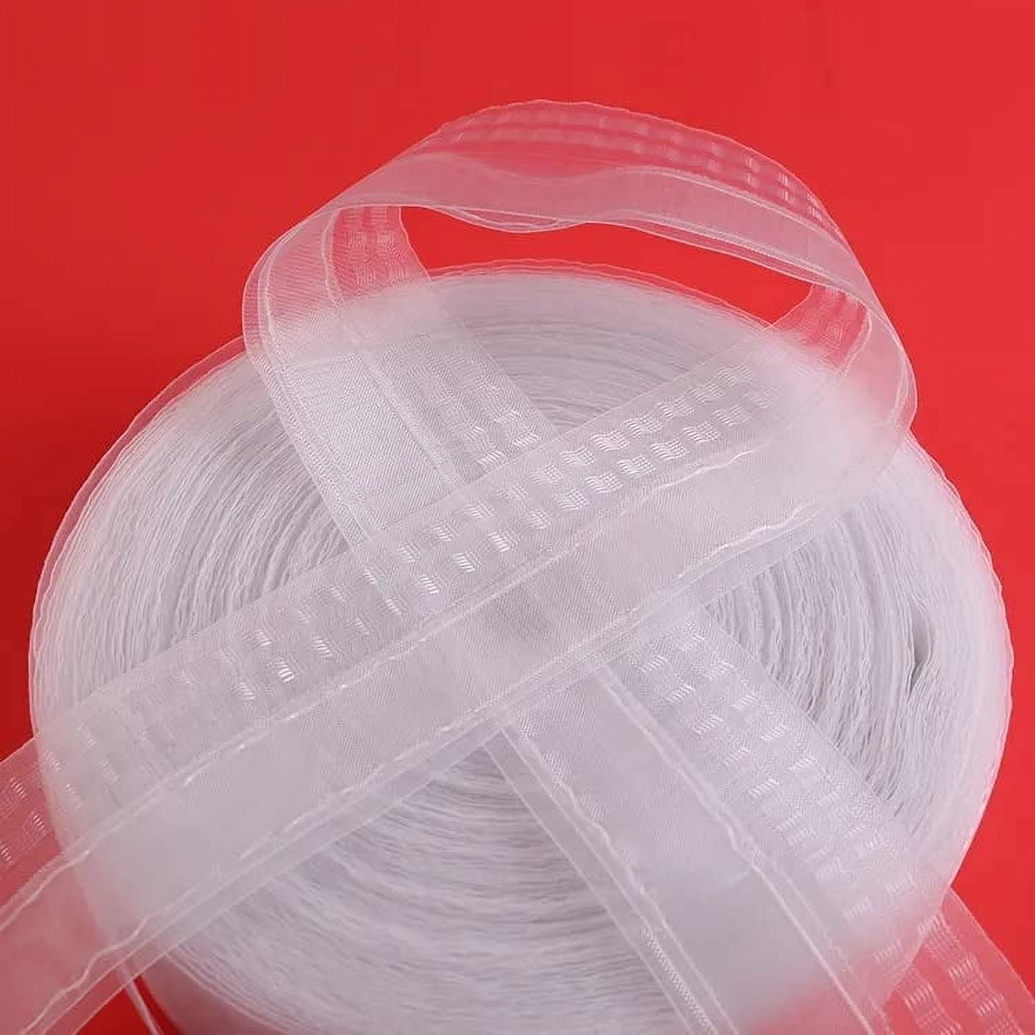 Ikiriska Add Ripplefold Tape to Our Custom Curtains, Tape Will be Attached to The Curtains (100")