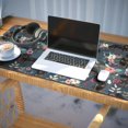 thumbnail image 3 of Long Mouse Pads for Desk,Rottweiler Dog and Flower Floral Desk Mats on Top Of Desks, Desk Mouse Pad Extra Large with 3mm Non-Slip Base and Stitched Edge for Gaming,Office,Work,Home 35.4"x15.7", 3 of 6