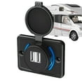 thumbnail image 4 of RV USB Outlet, 3 1A USB Outlet Wall Mount Panel, Car USB Socket, USB Charging Station, USB Outlet Adapter Replacement with Cover for ATV Bus Boat RV, 4 of 9