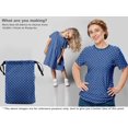 thumbnail image 5 of oneOone Georgette Viscose Blue Fabric Geometrical Sewing Material Print Fabric By The Yard 42 Inch Wide, 5 of 5
