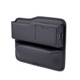 thumbnail image 2 of CxhicLuv Car Seat Gap Organizer, Auto Slot Storage Box, Leather Stitched Small Item Holder, Car Interior Accessories, Clutter Reduction for Drivers, Commuters, Black, 2 of 7