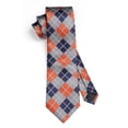 thumbnail image 5 of HISDERN Mens Ties Plaid Tie Pocket Square Set Classic Woven Formal Checkered Neckties & Handkerchief, 5 of 7